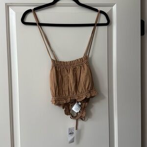 American Eagle Outfitters Brown Cropped Top, XS